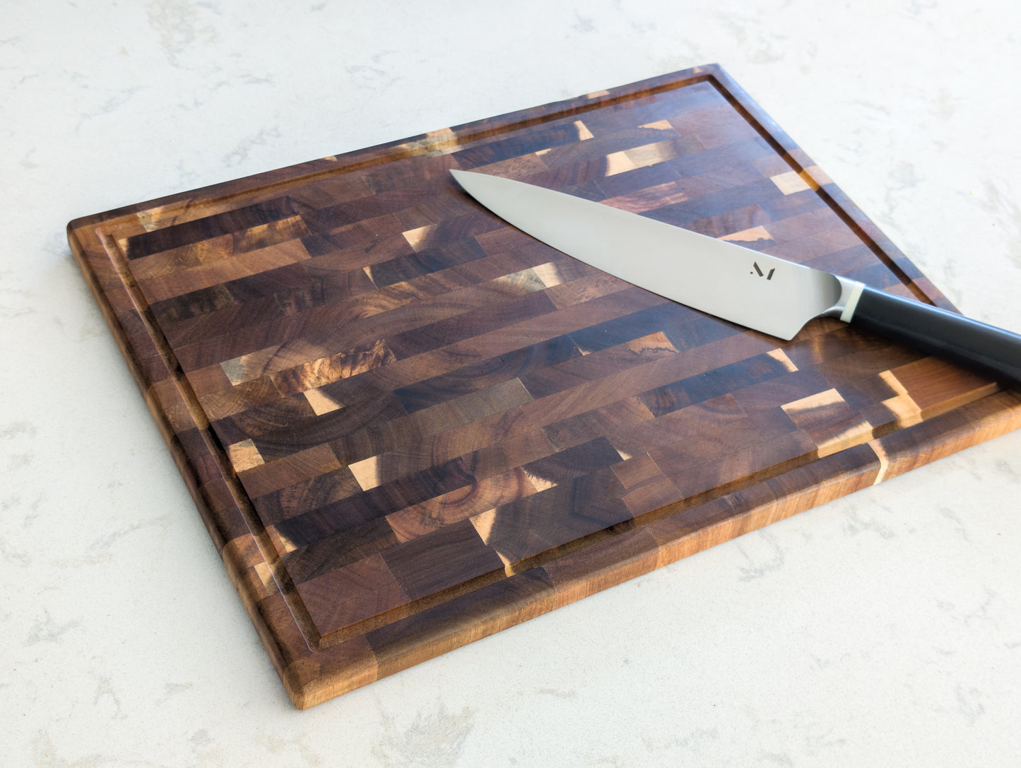 Custom Engraved Acacia End Grain Cutting Board – Personalized Butcher Block 12" x 16" | Chef Gift, Wedding Gift, Kitchen Decor