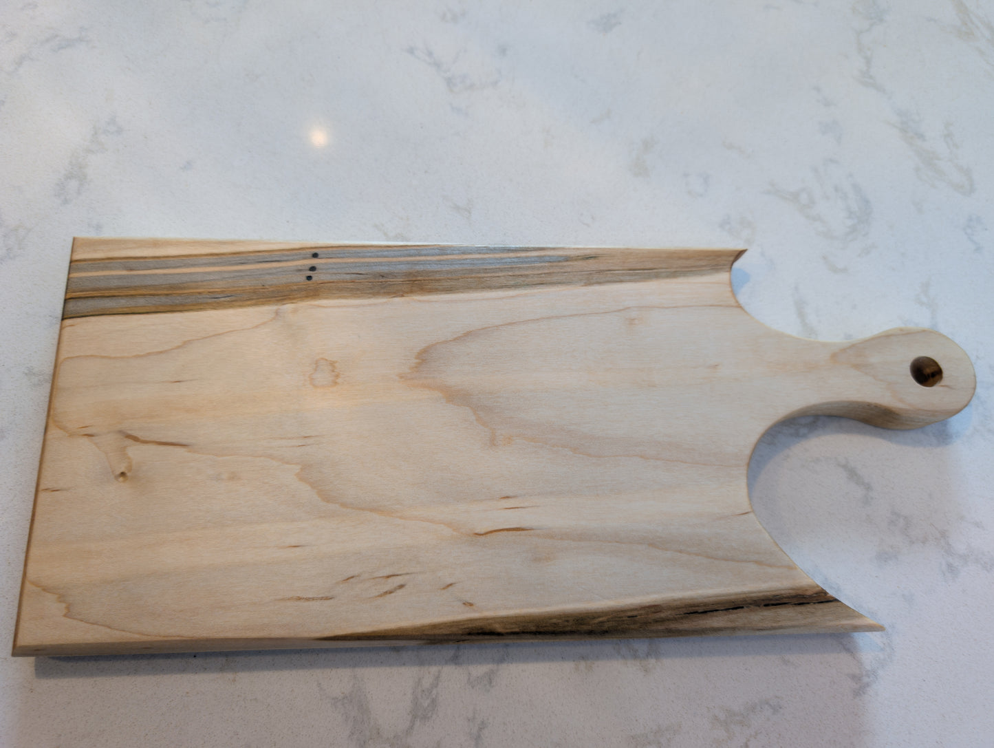 Personalized Paddle Cutting Board – Engraved Ambrosia Maple 6" x 14" | Custom Serving Board, Gift for Chefs, Charcuterie Lovers